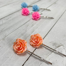 Load image into Gallery viewer, Crackle Rose Bobby-pins Set