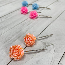 Load image into Gallery viewer, Crackle Rose Bobby-pins Set