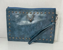 Load image into Gallery viewer, Blue Steel Wristlet