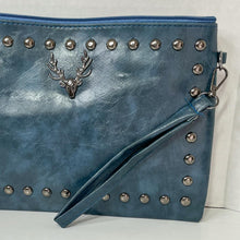 Load image into Gallery viewer, Blue Steel Wristlet