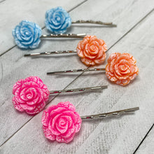 Load image into Gallery viewer, Crackle Rose Bobby-pins Set