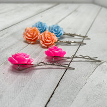 Load image into Gallery viewer, Crackle Rose Bobby-pins Set