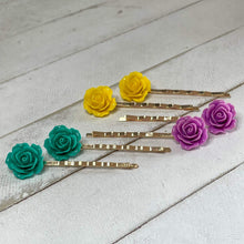 Load image into Gallery viewer, Wild Roses Bobby-pins Set