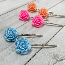 Load image into Gallery viewer, Crackle Rose Bobby-pins Set