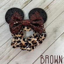 Load image into Gallery viewer, Minnie Leopard Scrunchie