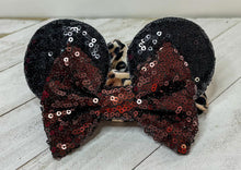 Load image into Gallery viewer, Minnie Leopard Scrunchie