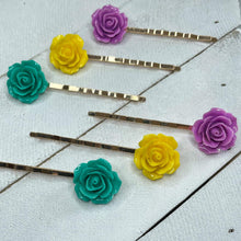 Load image into Gallery viewer, Wild Roses Bobby-pins Set