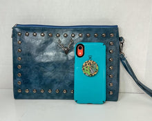 Load image into Gallery viewer, Blue Steel Wristlet