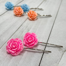 Load image into Gallery viewer, Crackle Rose Bobby-pins Set