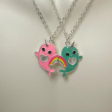 Load image into Gallery viewer, Narwhal BFF Necklaces
