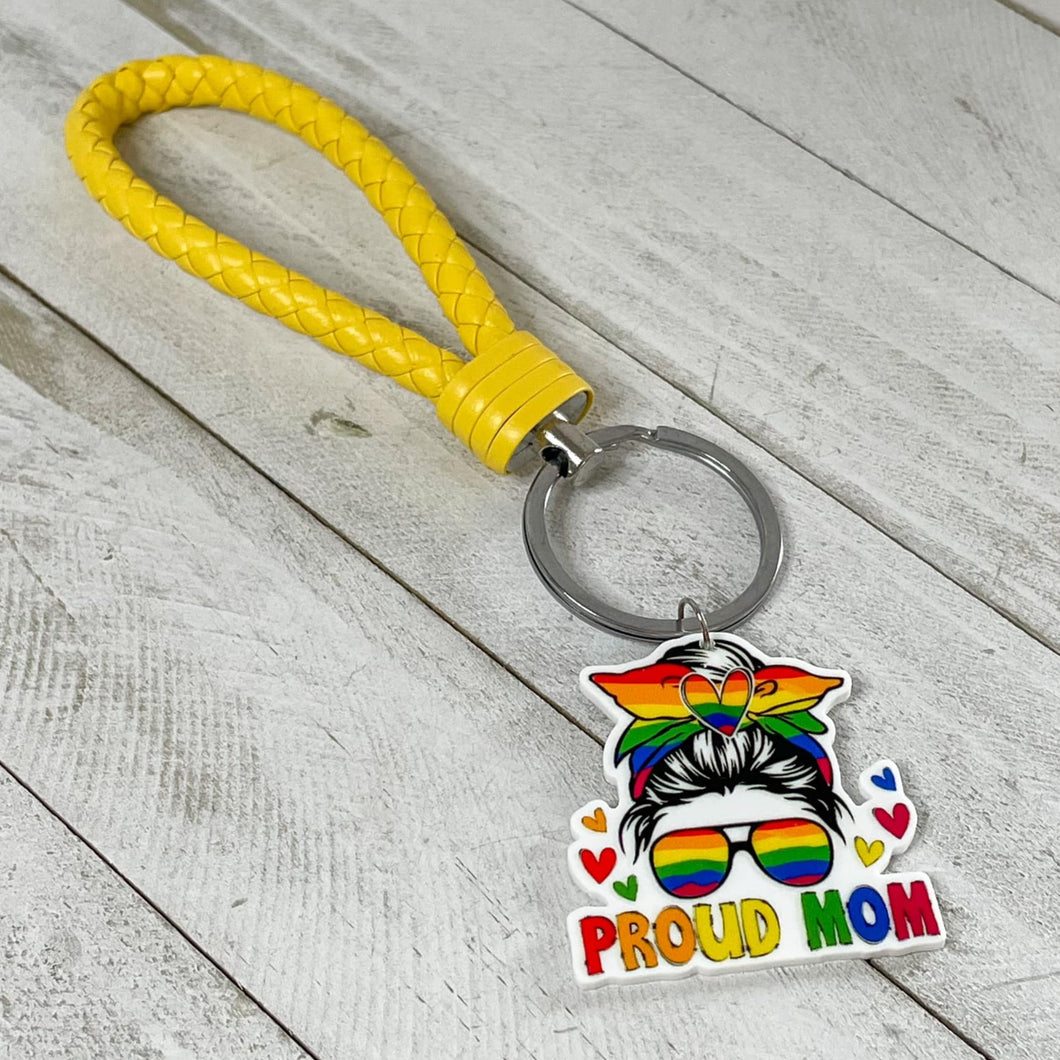 Proud Mom Keychain