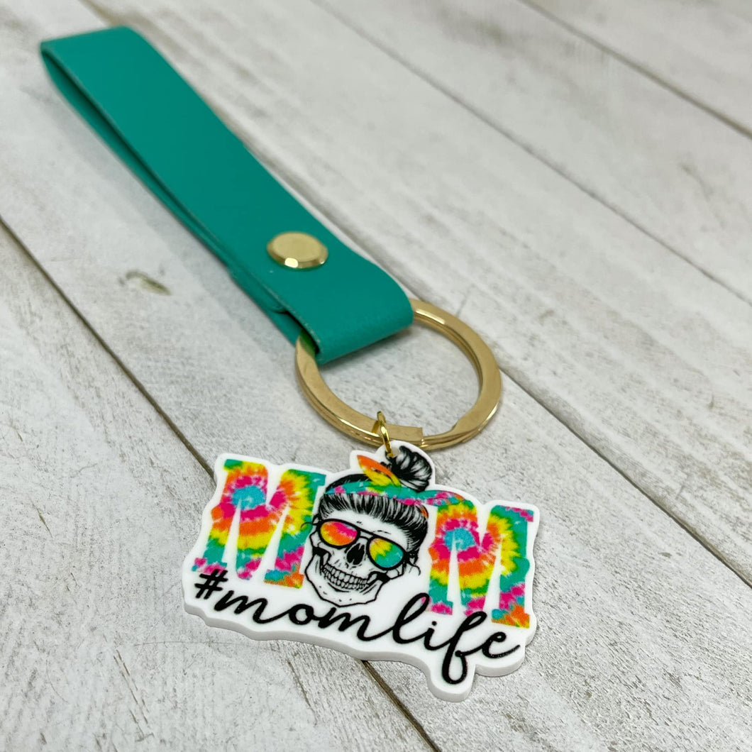 Hippie Mom Life Keychain