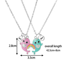 Load image into Gallery viewer, Narwhal BFF Necklaces
