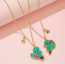 Load image into Gallery viewer, Cactus Cutie BFF Necklaces
