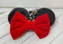 Load image into Gallery viewer, Minnie Leopard Scrunchie
