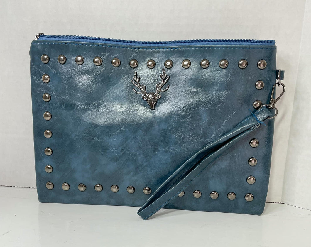 Blue Steel Wristlet