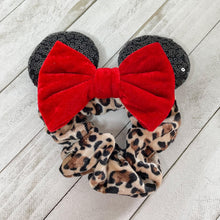 Load image into Gallery viewer, Minnie Leopard Scrunchie
