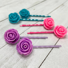 Load image into Gallery viewer, Spring Roses Bobby-pins Set
