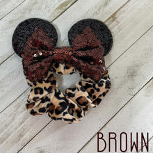 Load image into Gallery viewer, Minnie Leopard Scrunchie
