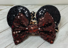 Load image into Gallery viewer, Minnie Leopard Scrunchie
